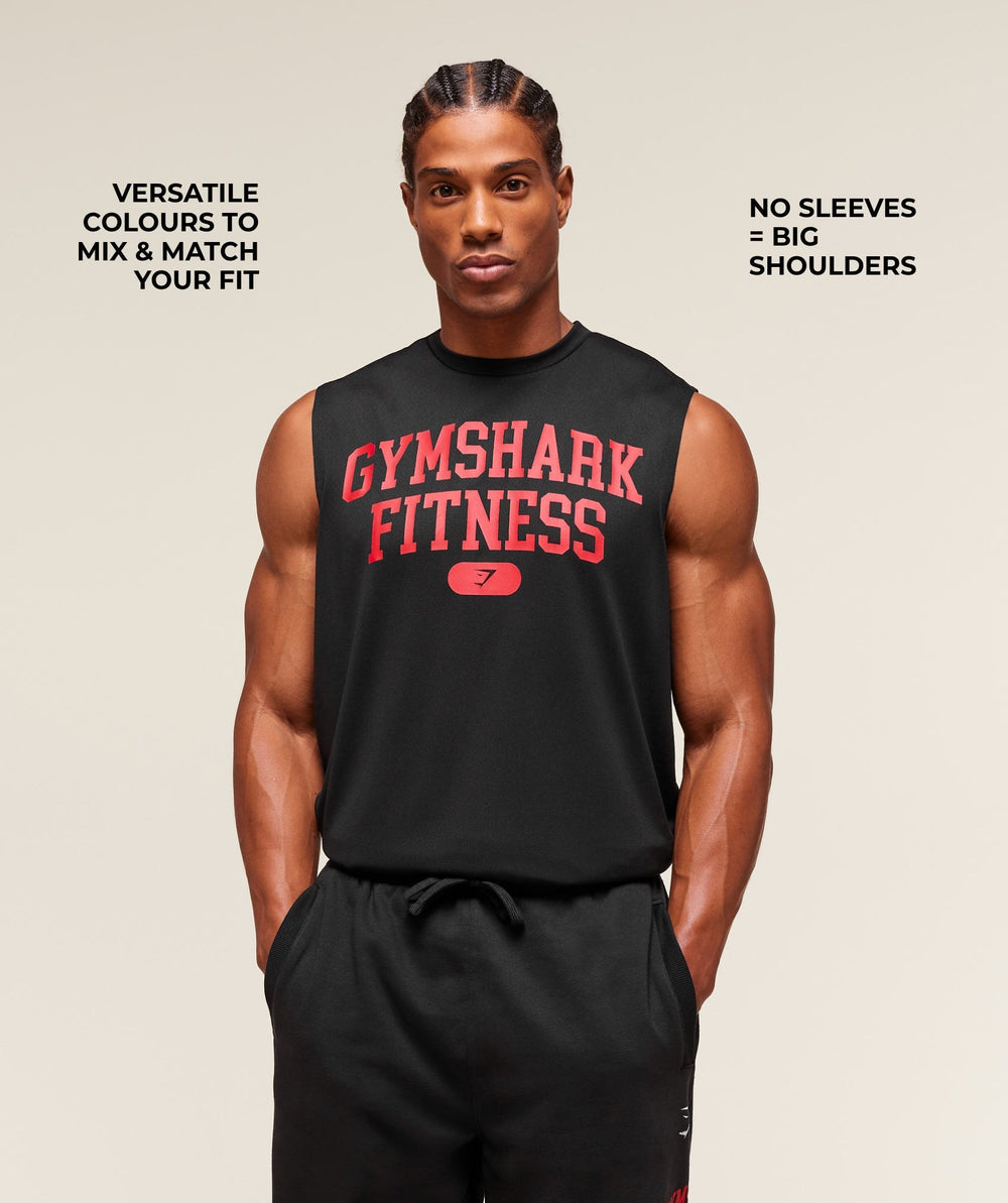 Varsity Tank Black