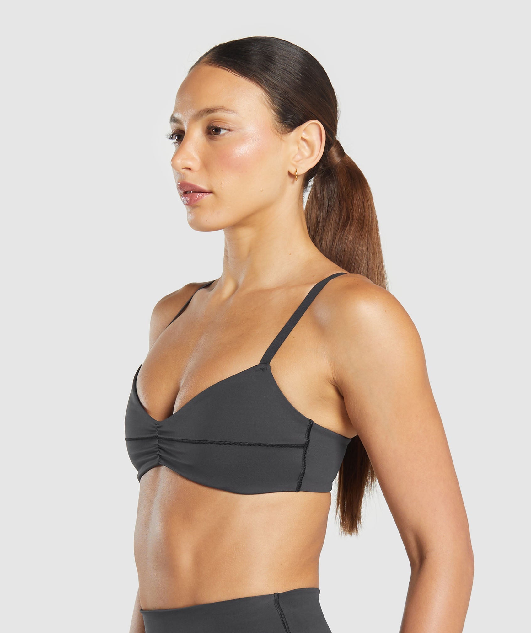 Elevate Ruched Sports Bra Black
