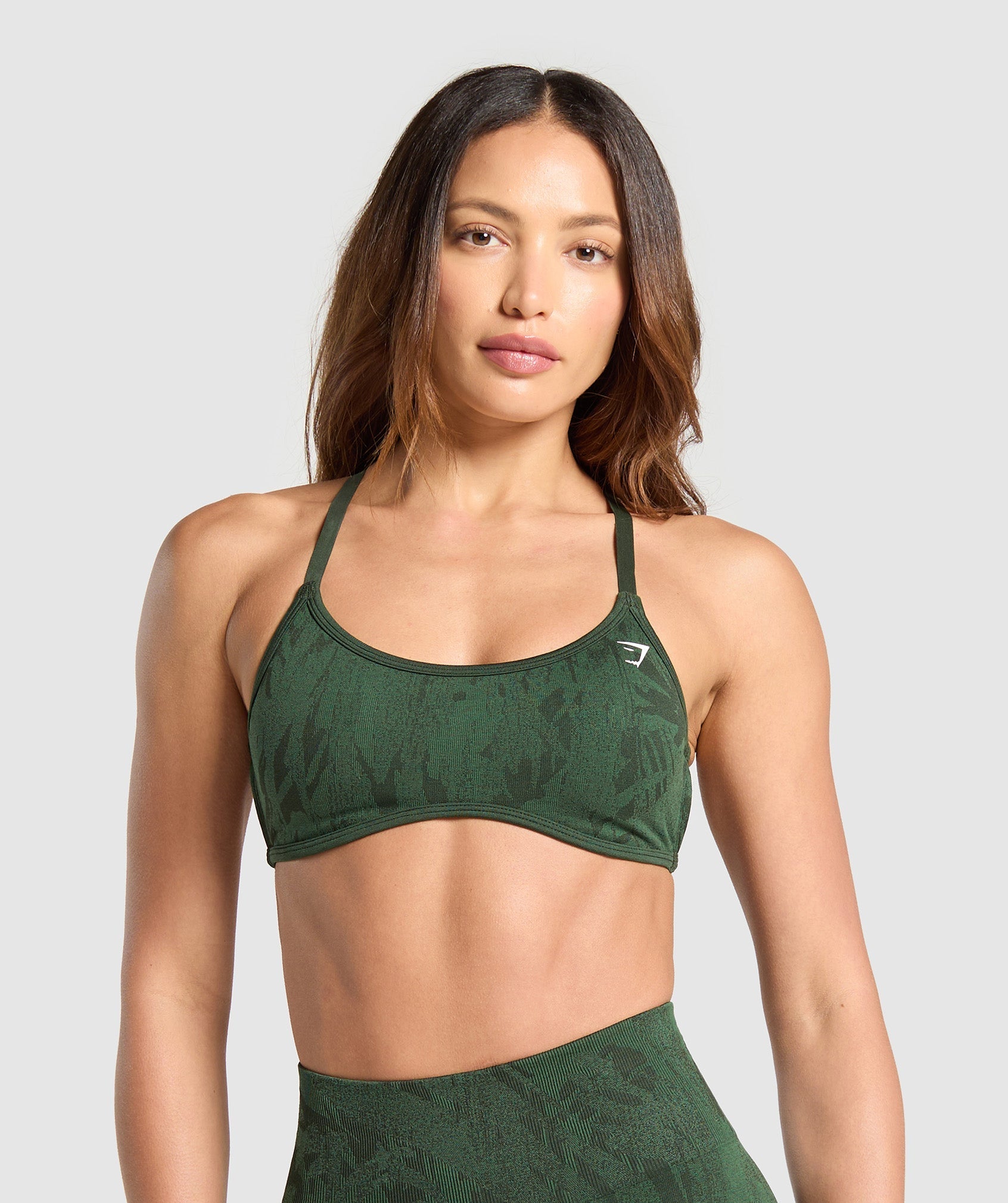 Adapt Camo Cross Back Sports Bra Trail Green/Classic Green
