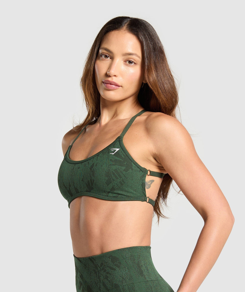 Adapt Camo Cross Back Sports Bra Trail Green/Classic Green