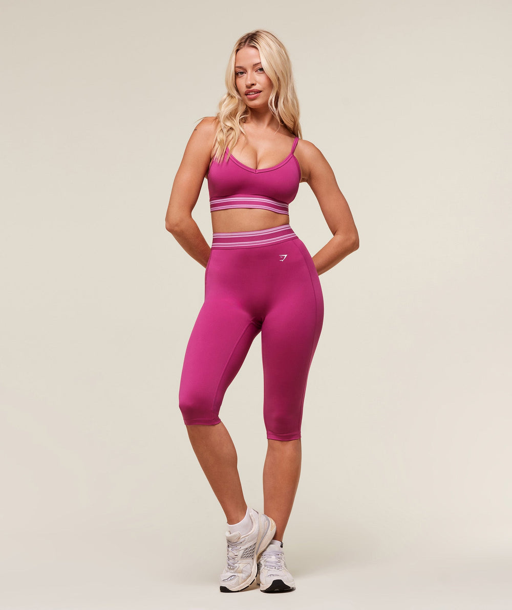 Retro Sports Bra Winning Pink