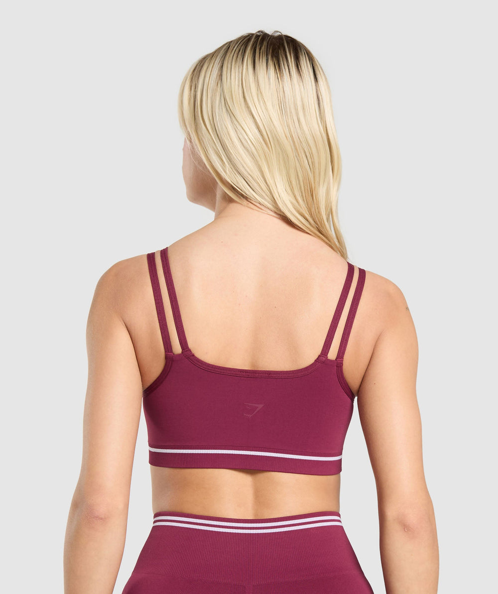 Contrast Seamless Sports Bra Strong Pink