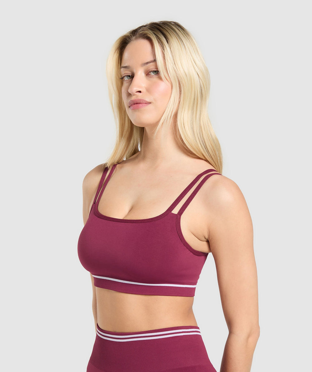 Contrast Seamless Sports Bra Strong Pink
