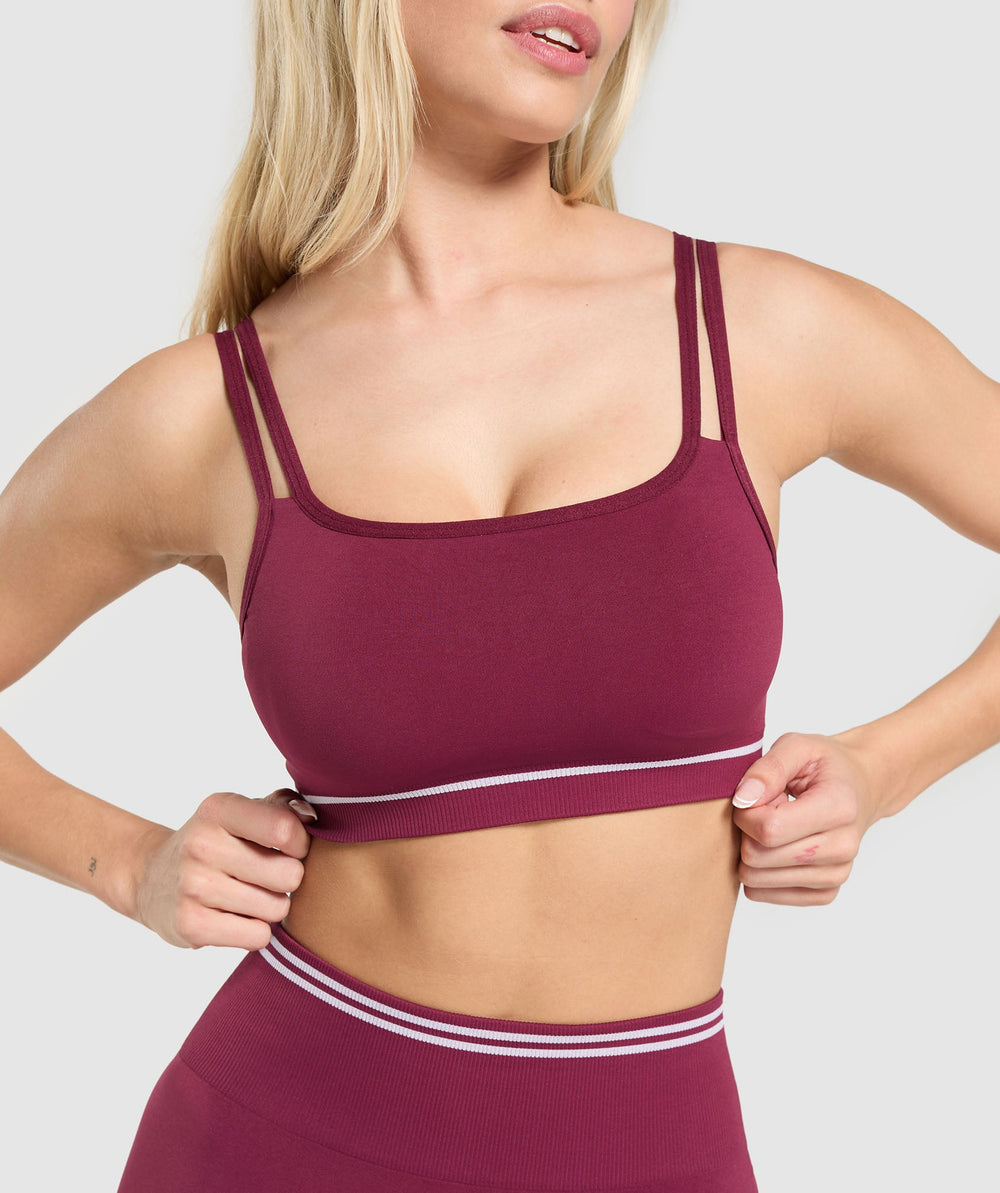 Contrast Seamless Sports Bra Strong Pink