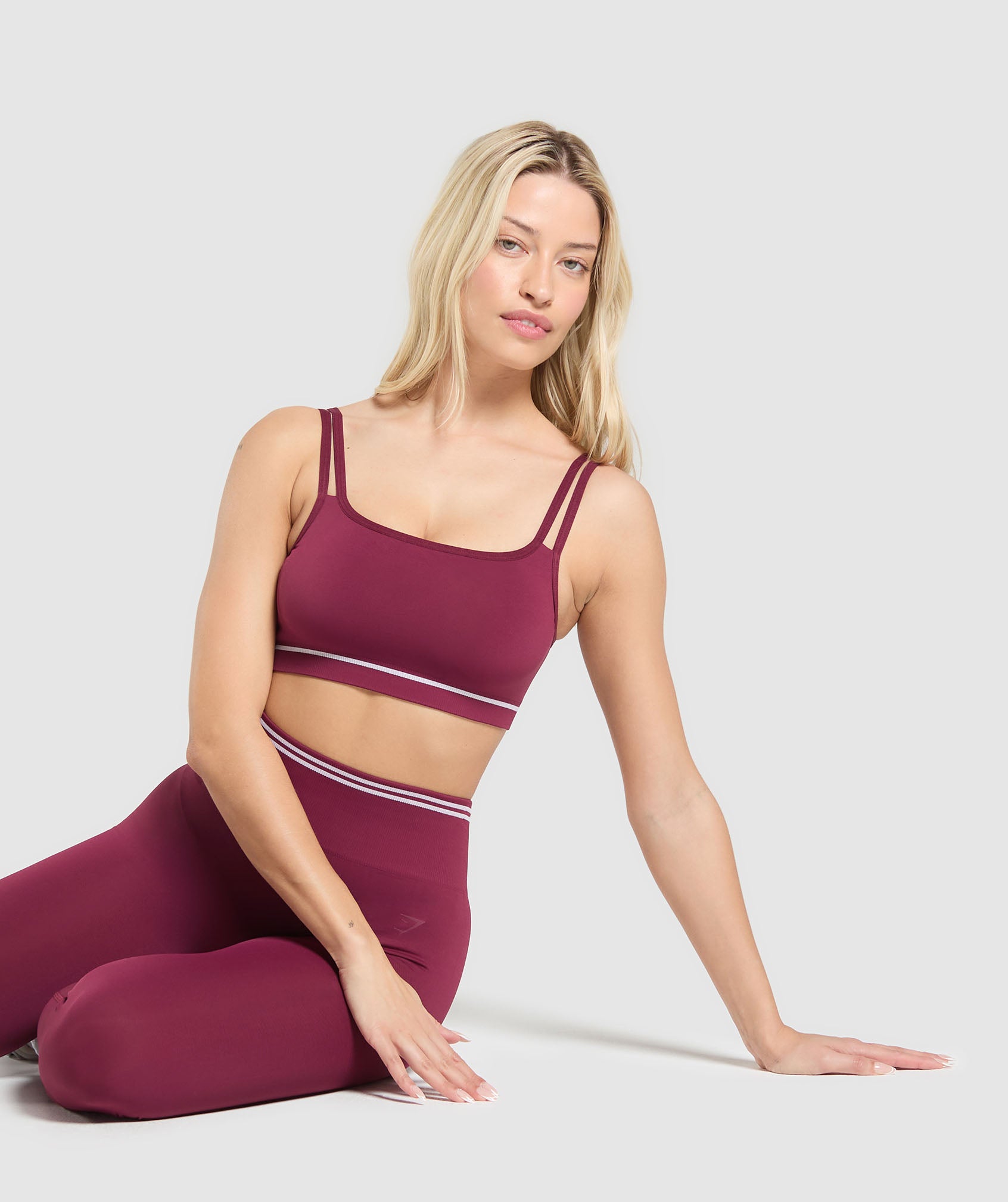 Contrast Seamless Sports Bra Strong Pink