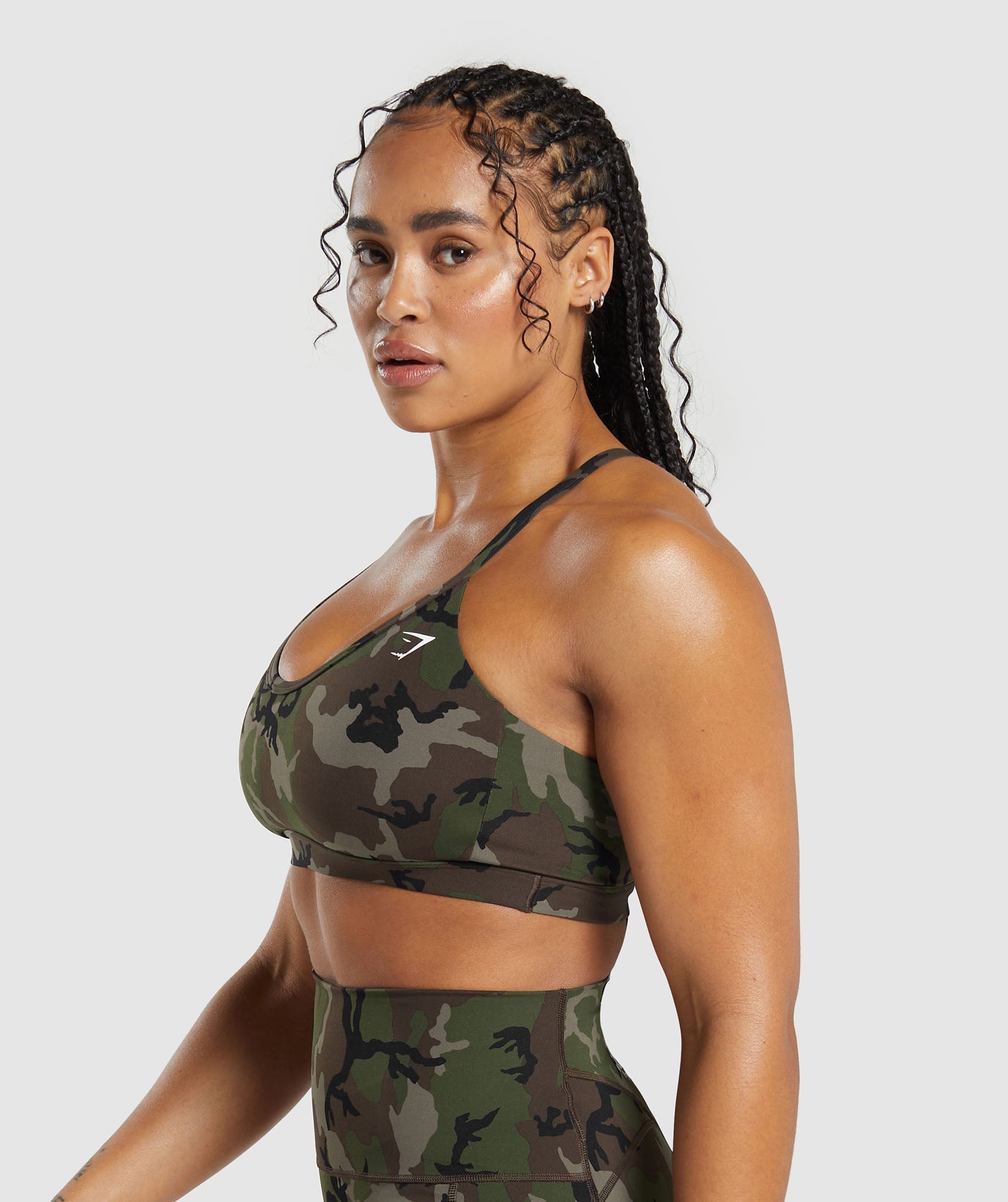 Legacy Printed Sports Bra Archive Brown