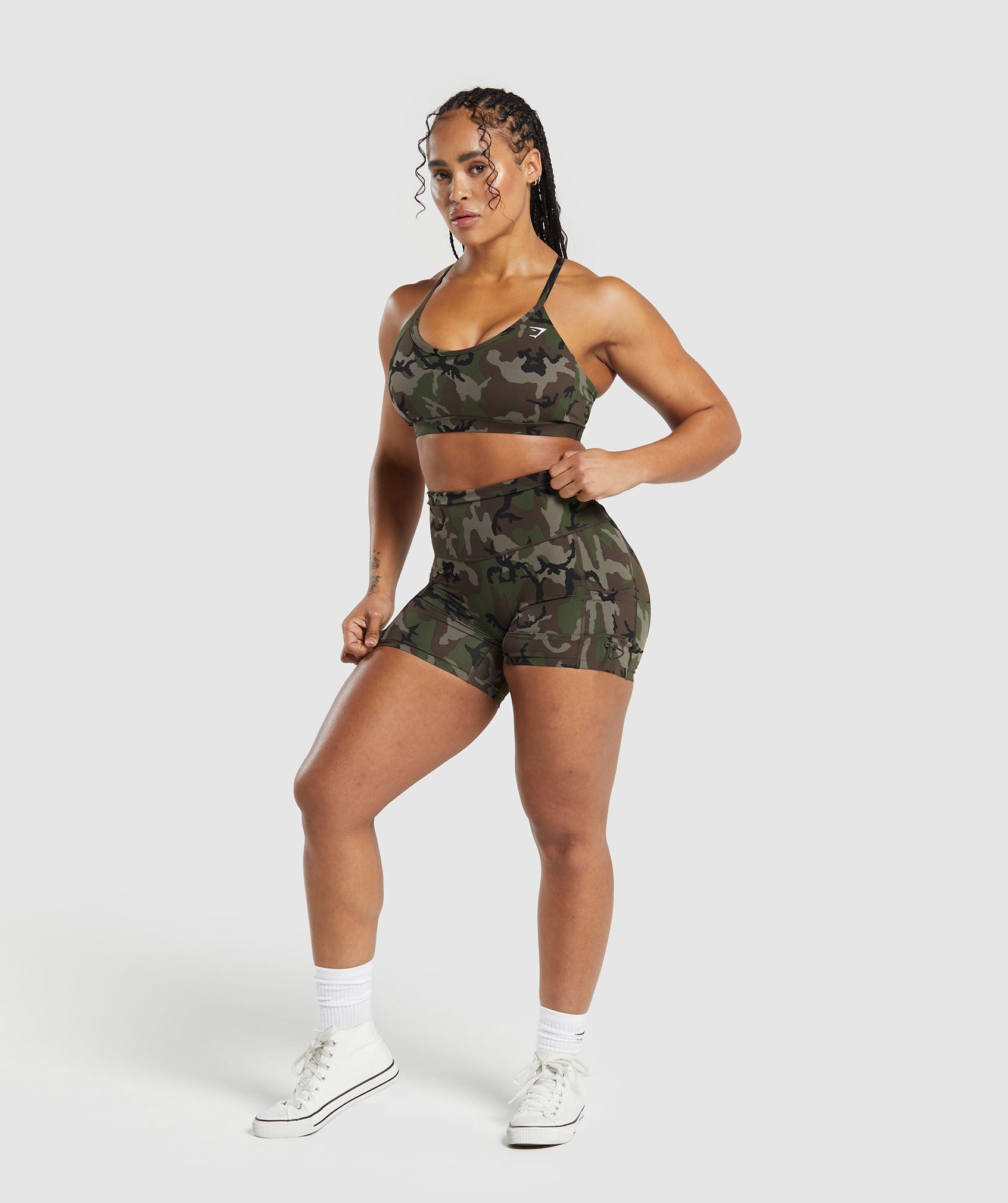 Legacy Printed Sports Bra Archive Brown