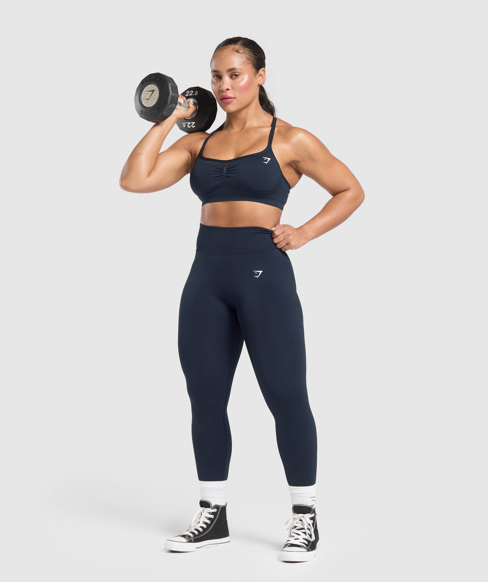 Lift Seamless Sports Bra Midnight Blue/Black Marl