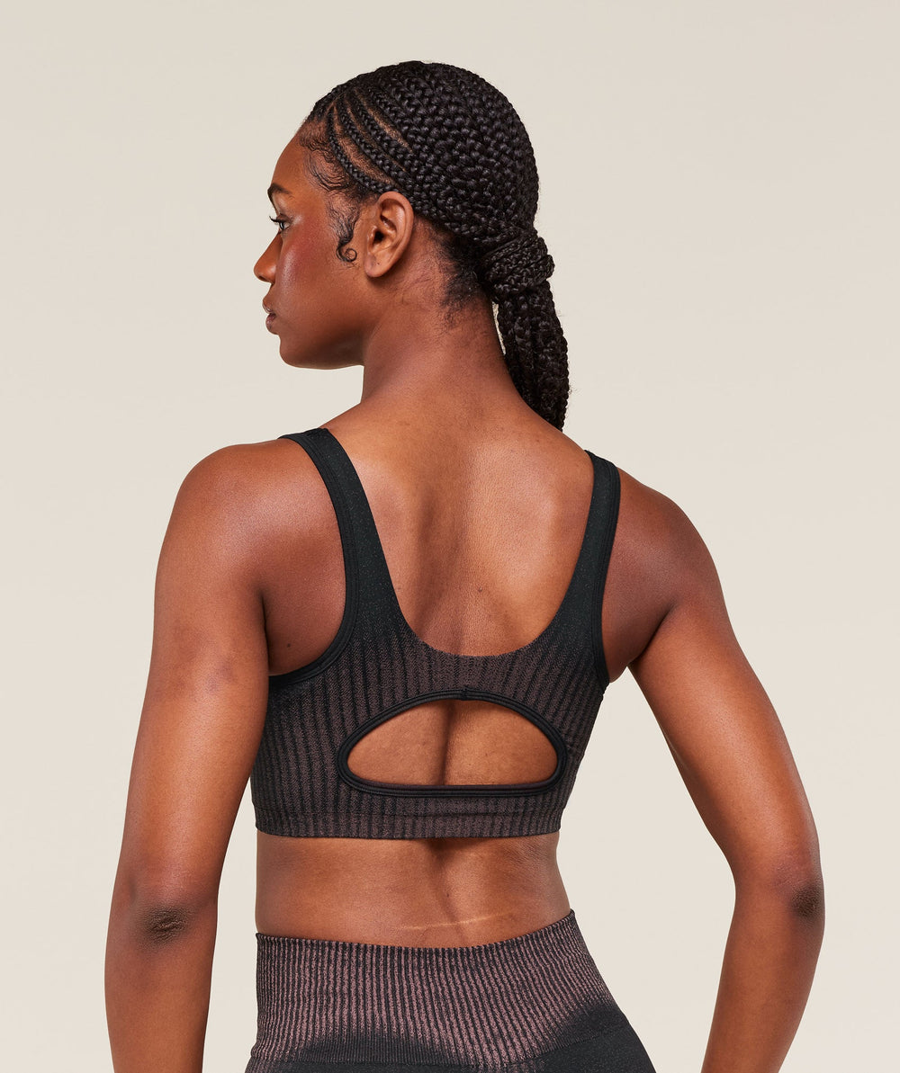 Diffuse Seamless Sports Bra Black/Calm Pink