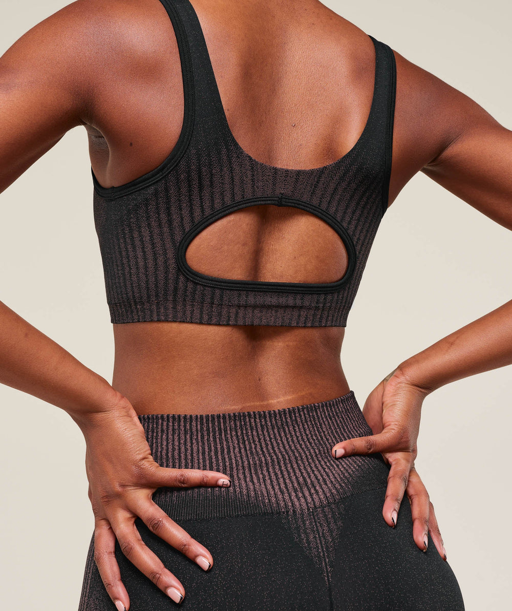 Diffuse Seamless Sports Bra Black/Calm Pink