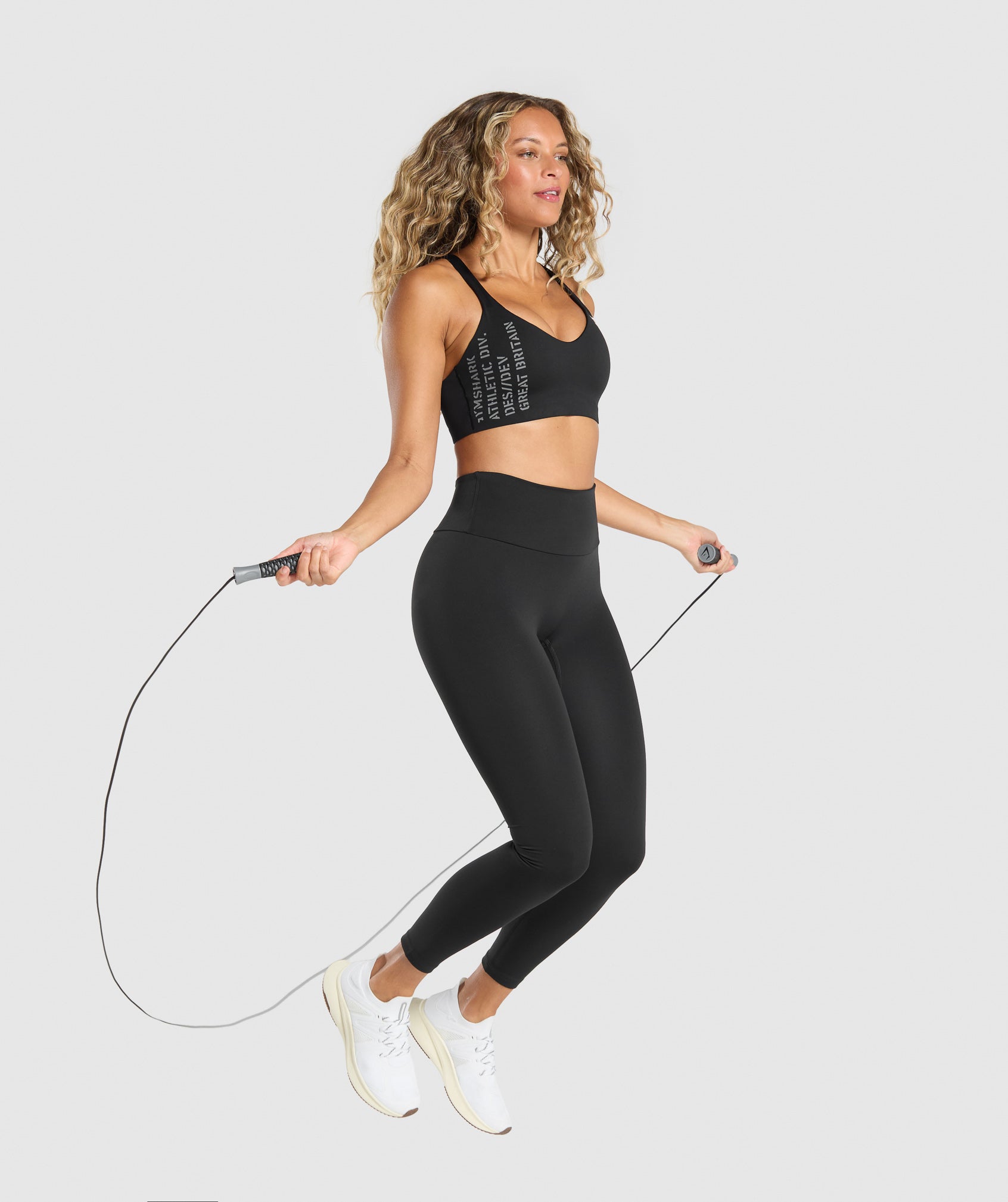 Strappy Back Medium Support Sports Bra Black