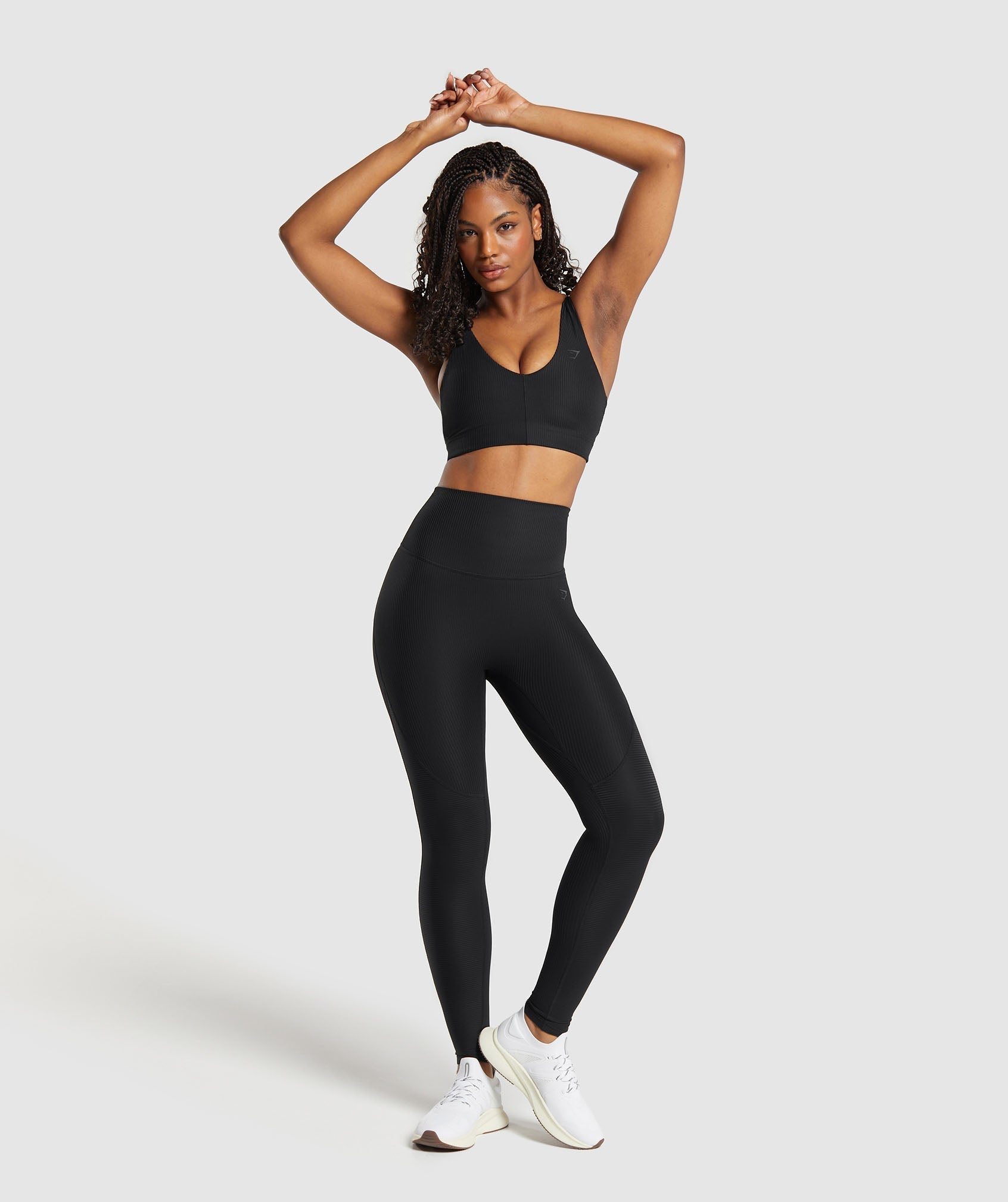 Ribbed Sports Bra Black