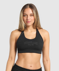Campus Classics Graphic Sports Bra Black