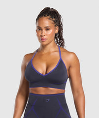 Apex Lift  Seamless Sports Bra Heavy Blue/Cobalt Purple