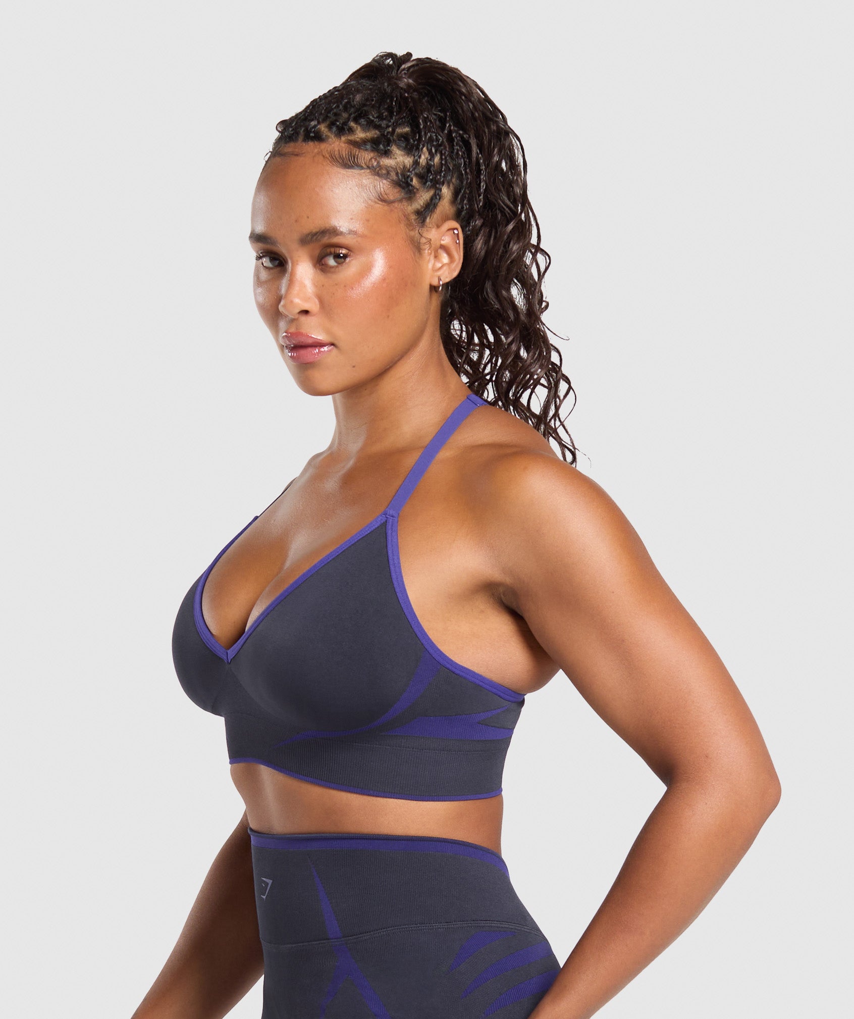 Apex Lift  Seamless Sports Bra Heavy Blue/Cobalt Purple