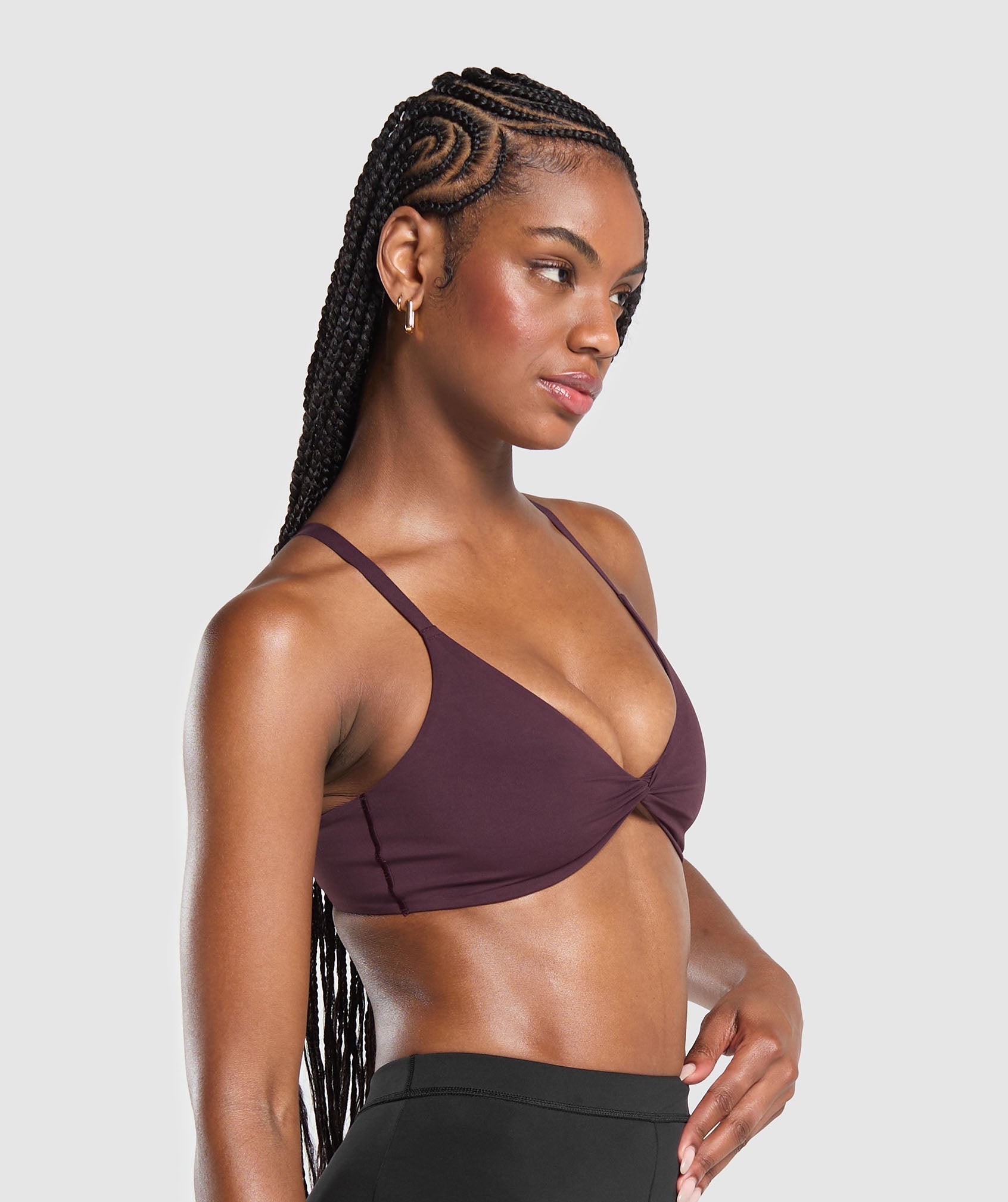 Twist Front Bralette Depth Purple