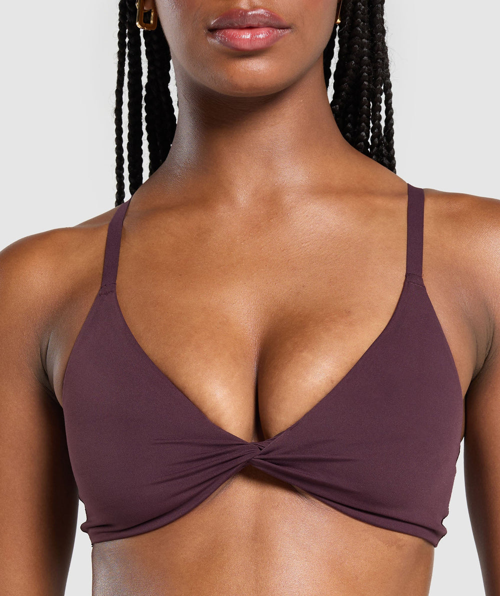 Twist Front Bralette Depth Purple