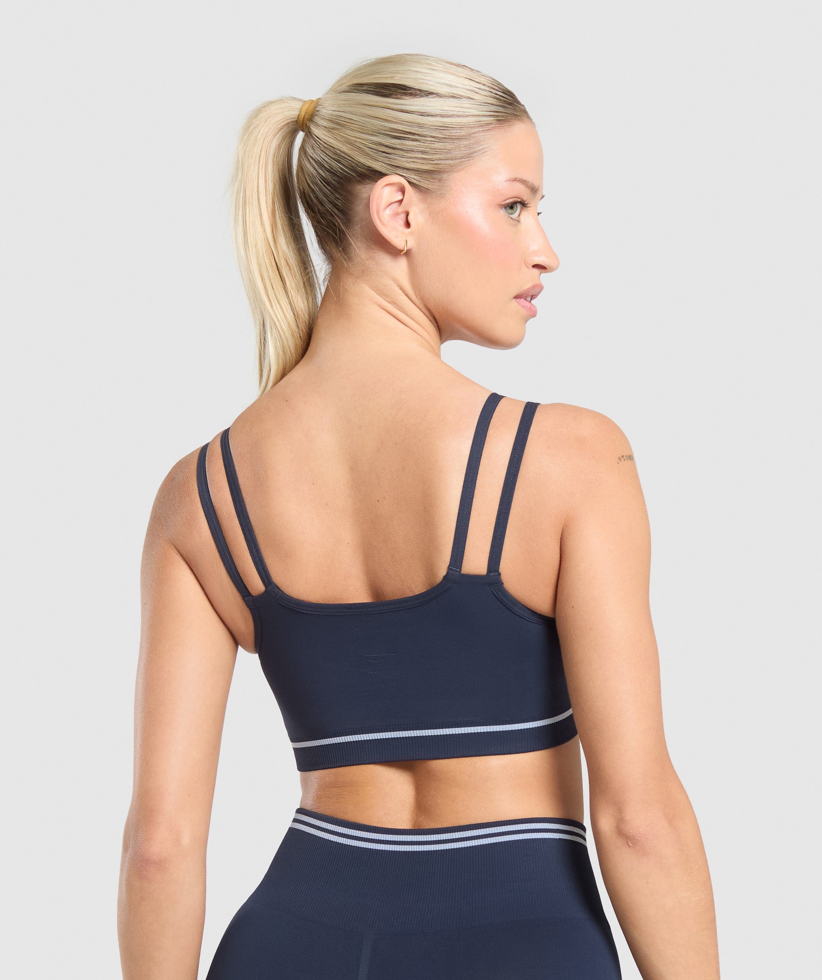 Contrast Seamless Sports Bra Heavy Blue