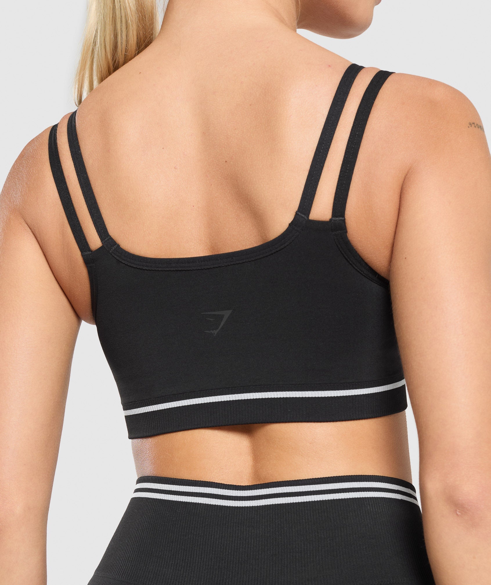 Contrast Seamless Sports Bra Black