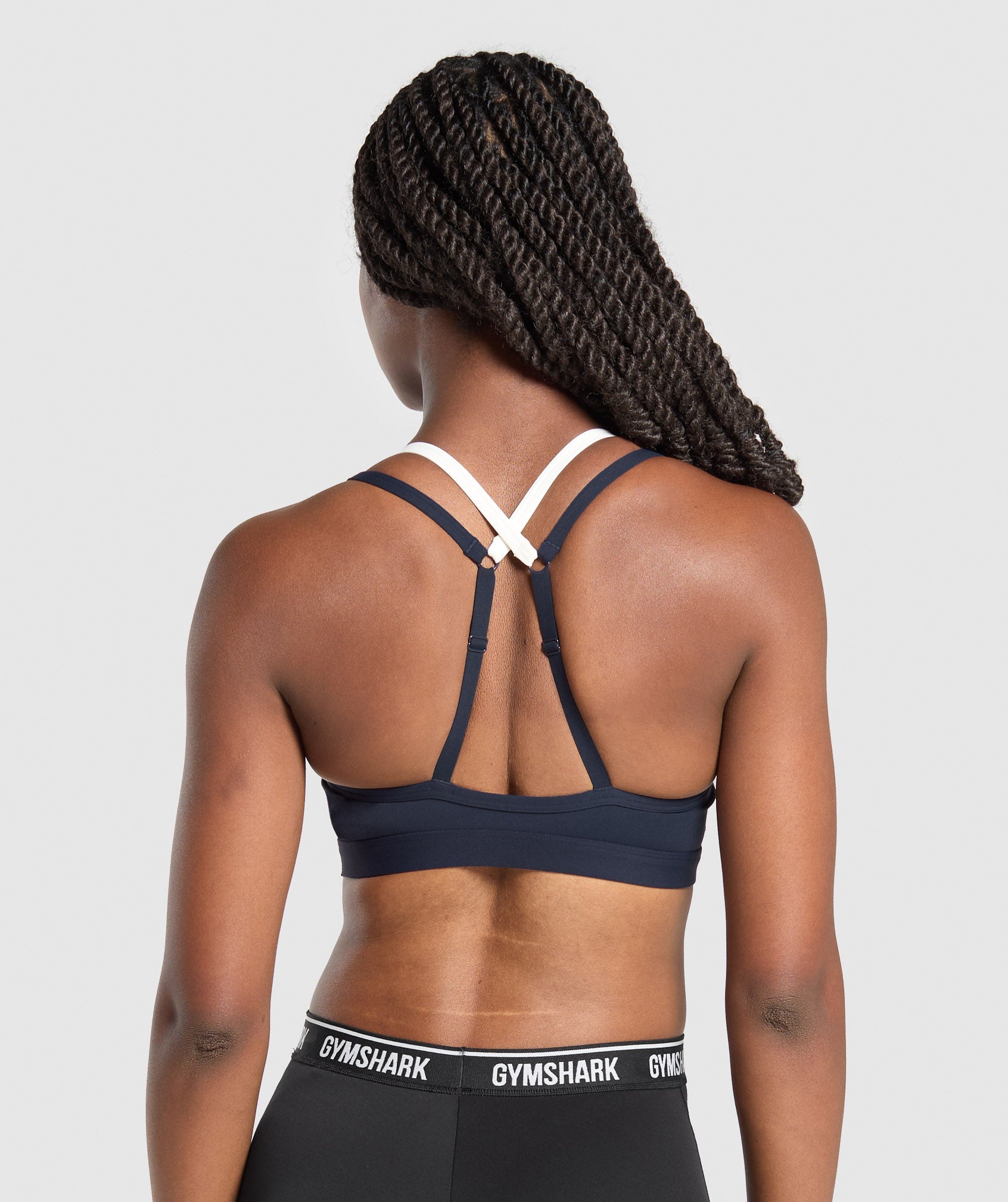 Double Up Sports Bra Heavy Blue/Soft White