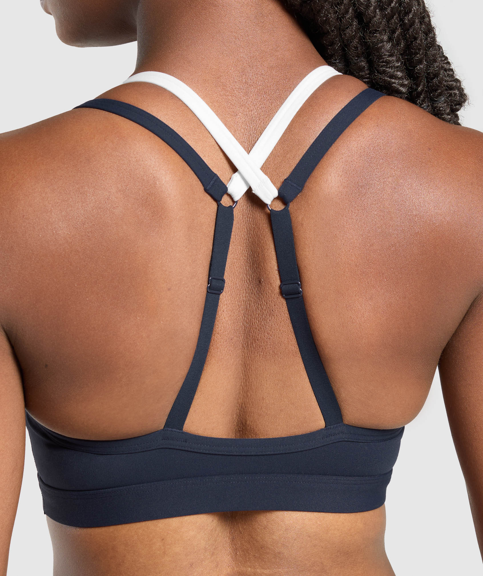 Double Up Sports Bra Heavy Blue/Soft White