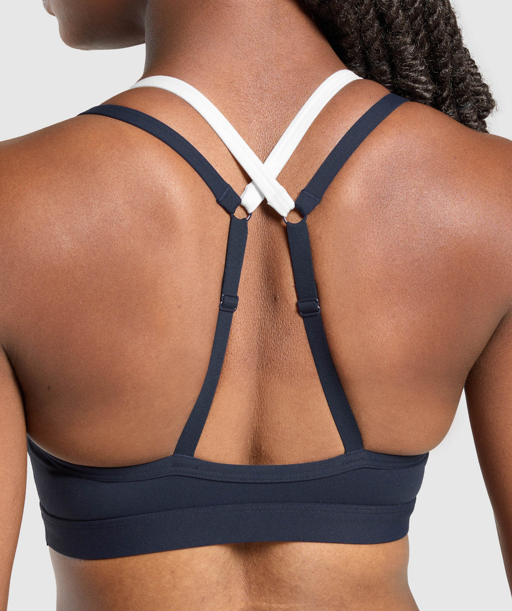 Double Up Sports Bra Heavy Blue/Soft White