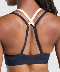 Double Up Sports Bra Heavy Blue/Soft White