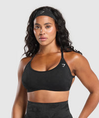 Adapt Camo Cross Back Sports Bra Black/Asphalt Grey