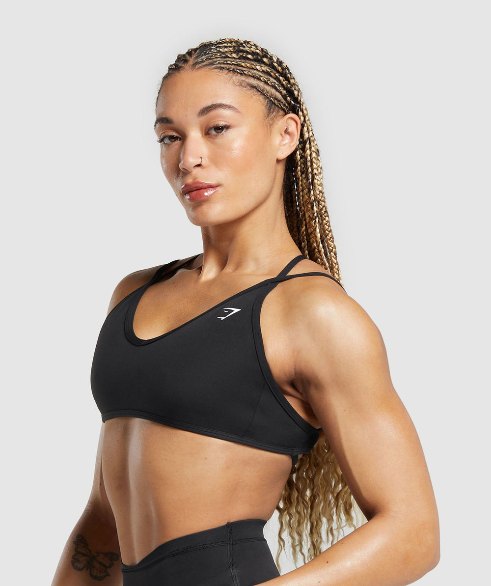 Back Gains Sports Bra Black