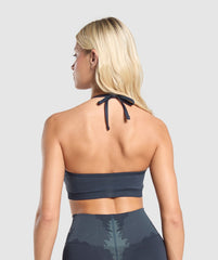 Caged Seamless Bralette Heavy Blue/Iron Blue