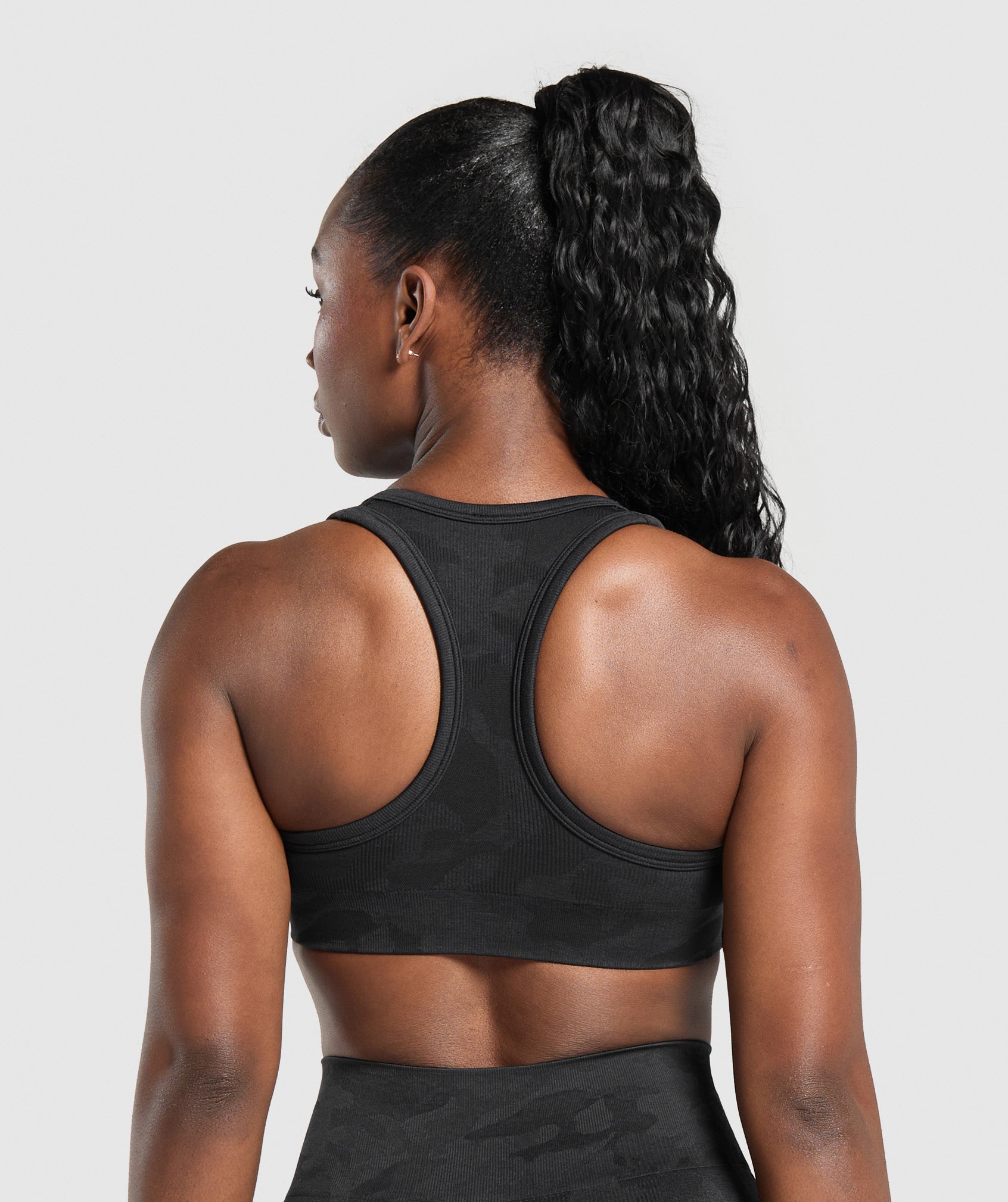 Adapt Camo Sports Bra Black/Asphalt Grey