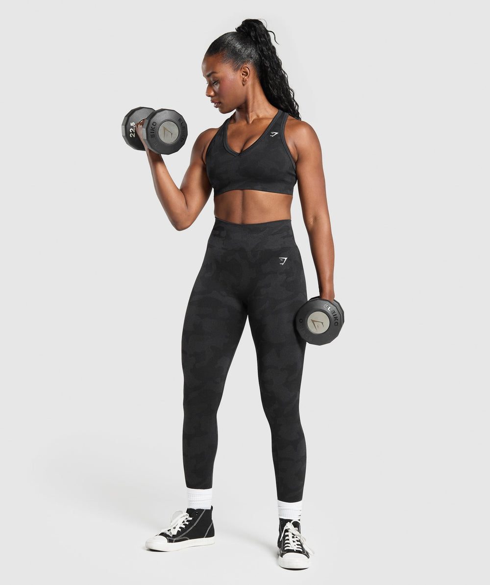 Adapt Camo Sports Bra Black/Asphalt Grey