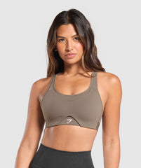 Hybrid Sports Bra Camo Brown