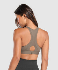 Hybrid Sports Bra Camo Brown