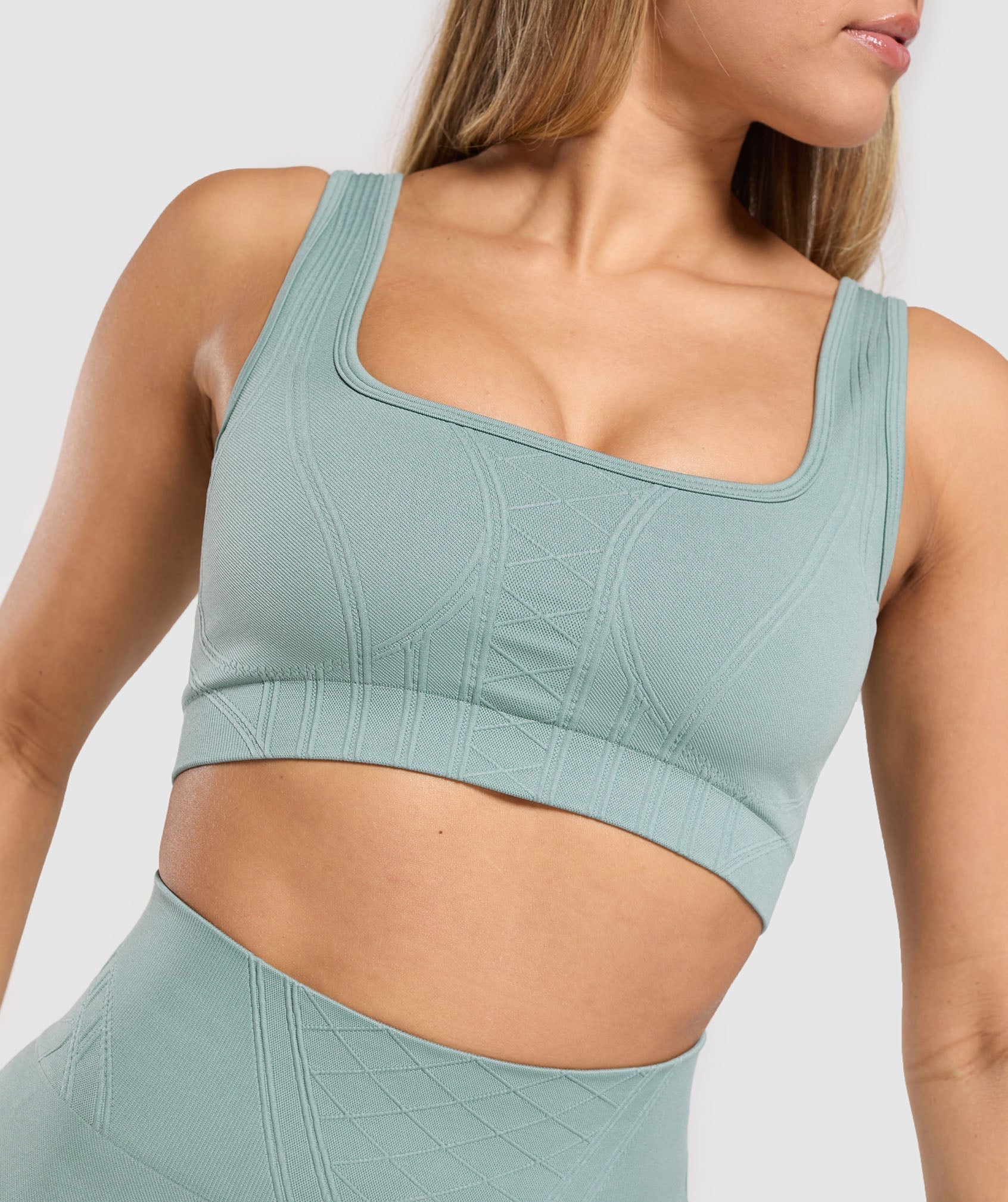 Corset Seamless Sports Bra Celeste Blue