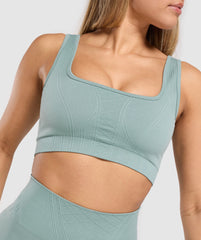 Corset Seamless Sports Bra Celeste Blue