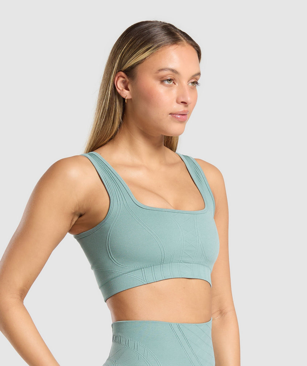 Corset Seamless Sports Bra Celeste Blue