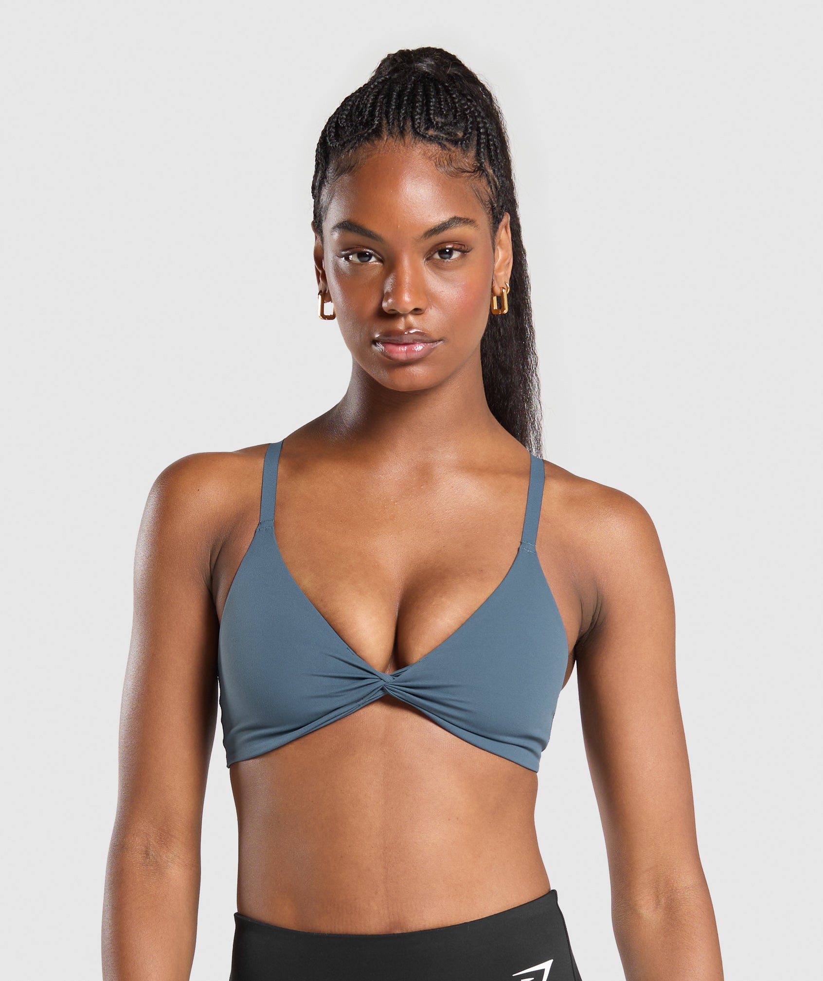 Twist Front Bralette Cargo Blue