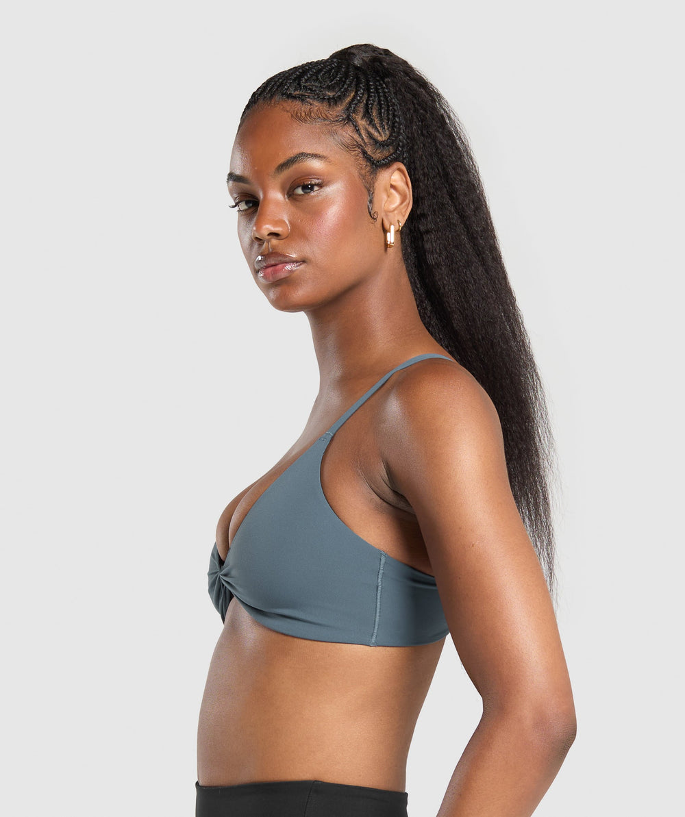 Twist Front Bralette Cargo Blue