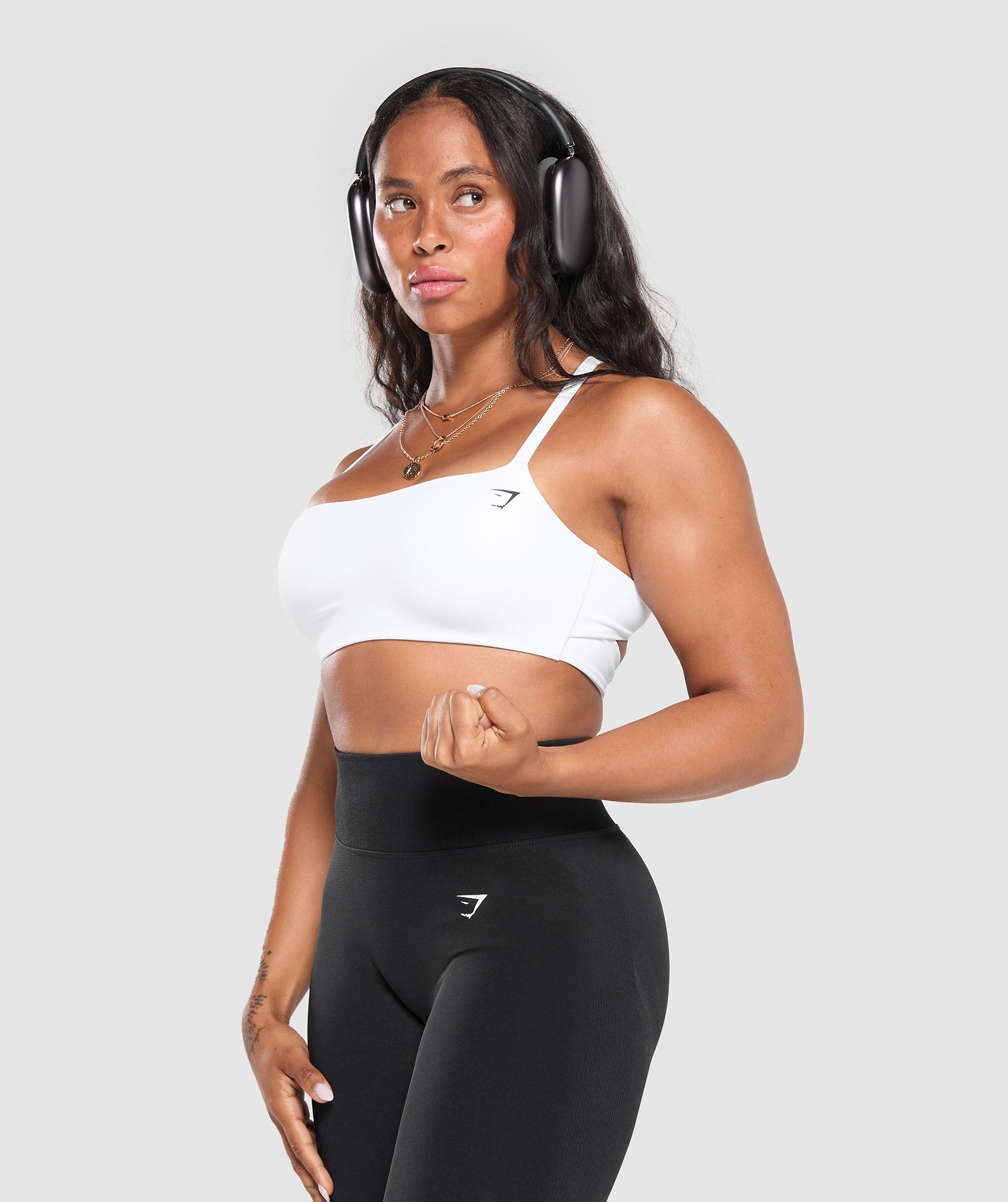 Cross Back Bra White