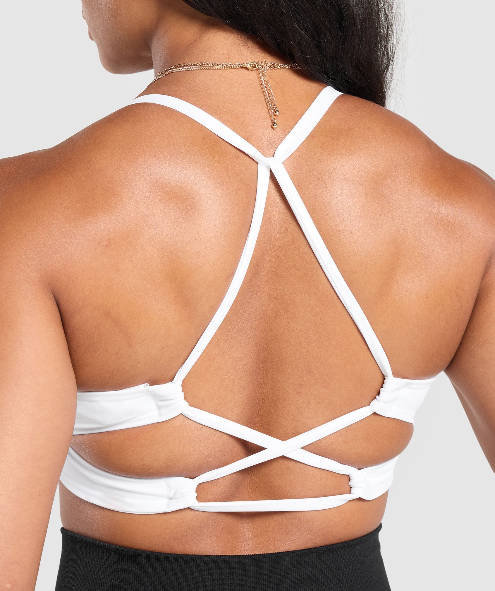 Cross Back Bra White