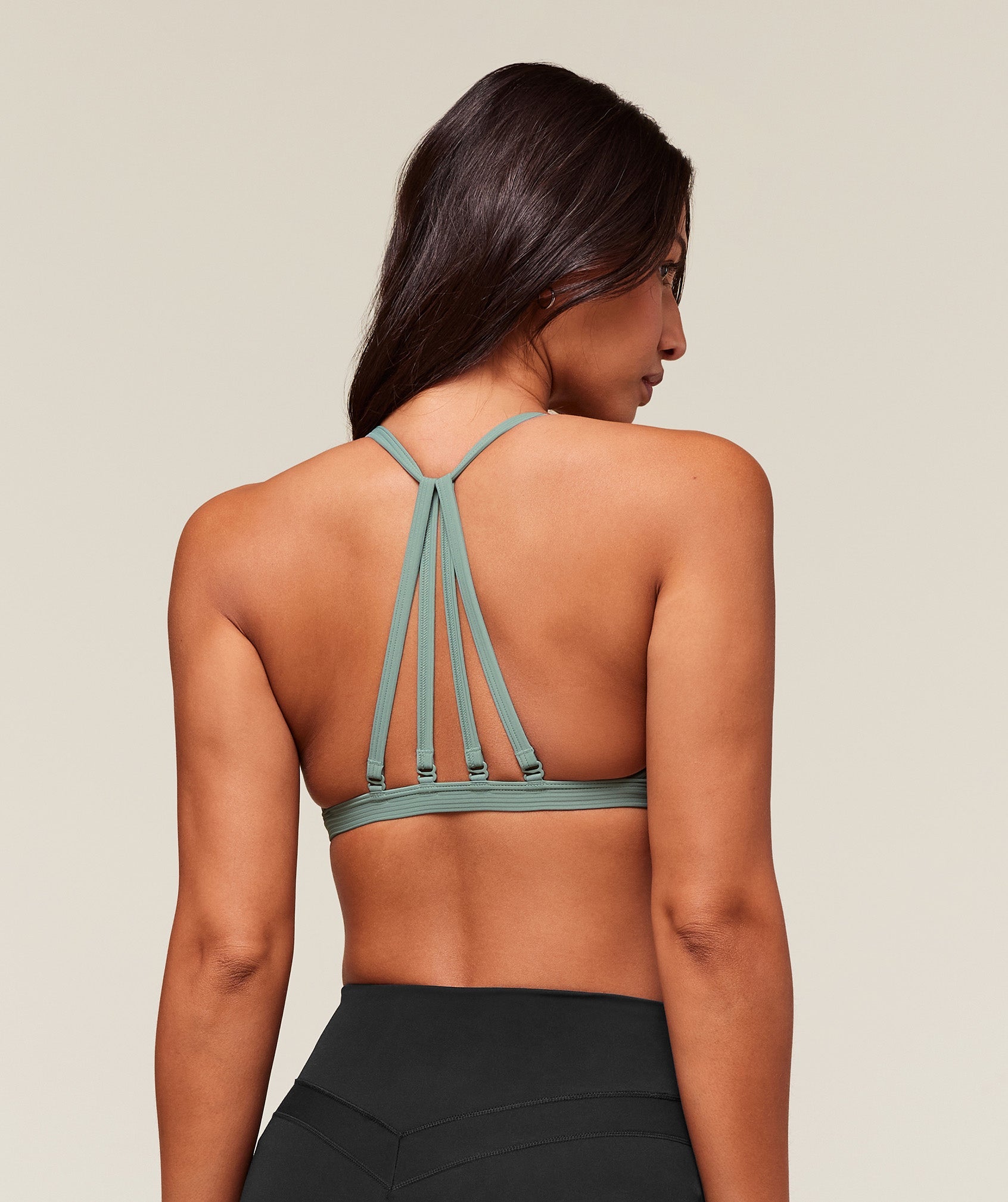 Ribbed Minimal Sports Bra Celeste Blue