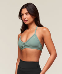 Ribbed Minimal Sports Bra Celeste Blue