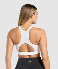Wrap Sports Bra White