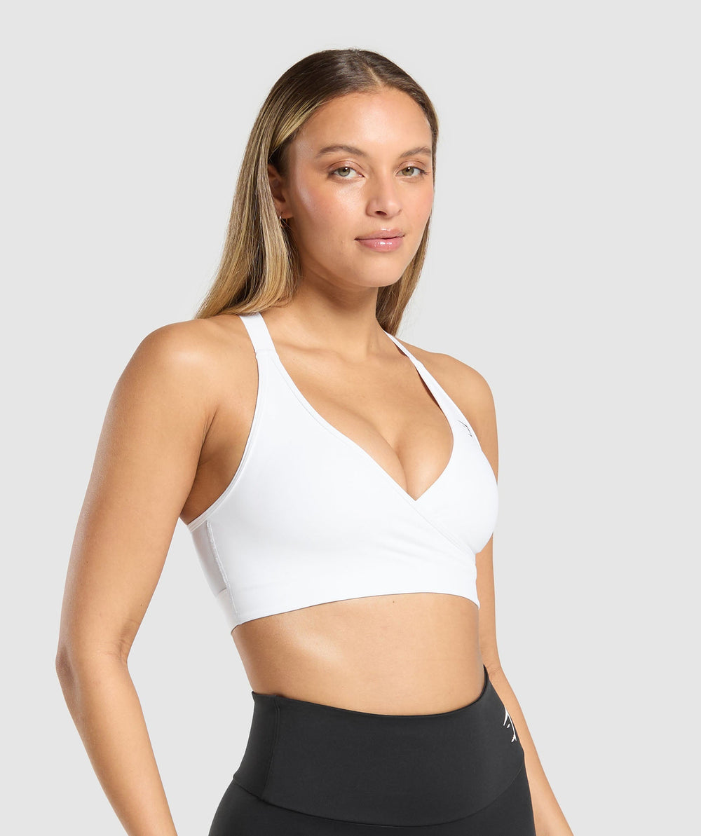Wrap Sports Bra White