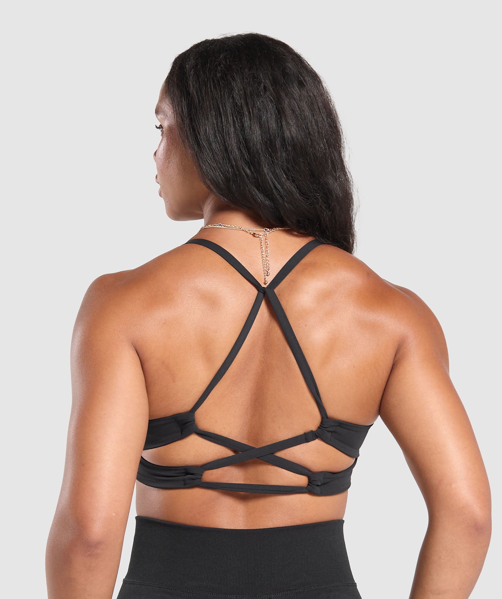 Cross Back Bra Black