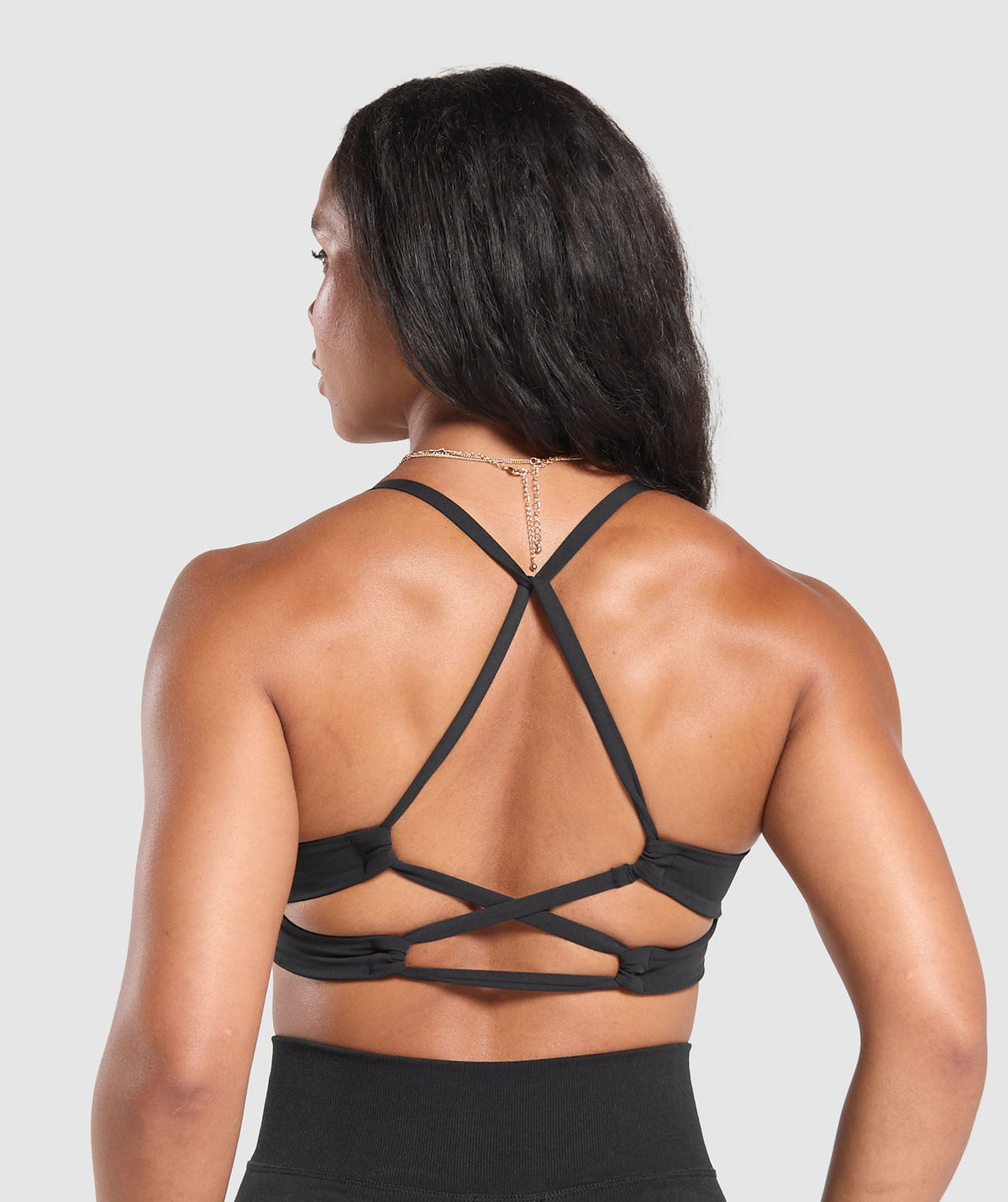 Cross Back Bra Black