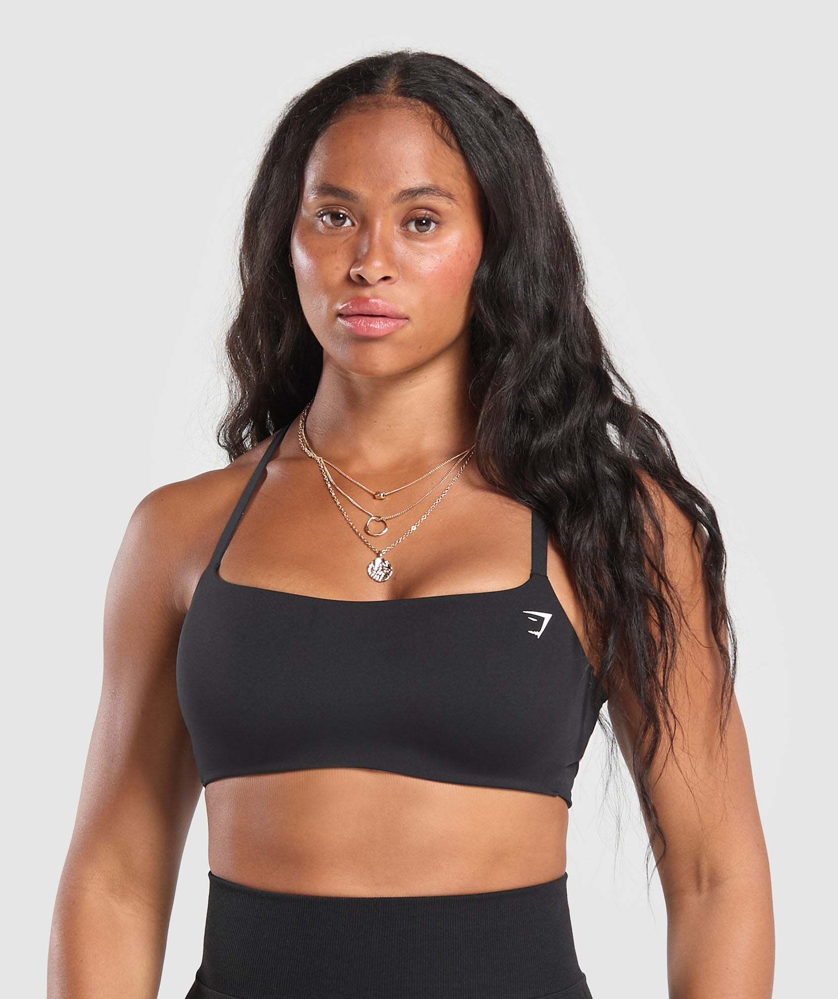 Cross Back Bra Black