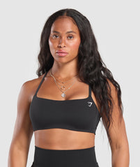 Cross Back Bra Black