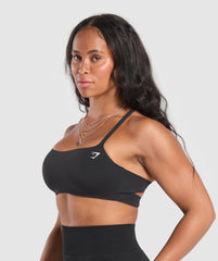 Cross Back Bra Black